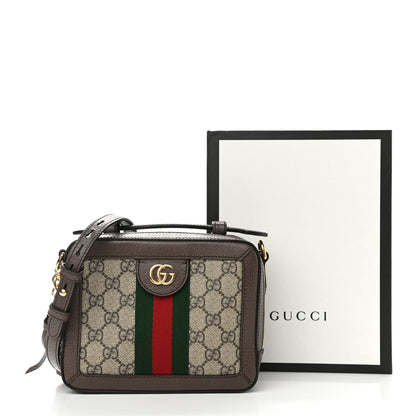 Gucci GG Supreme Monogram Mini Ophidia Top Handle Shoulder Bag Brown 10 of 10