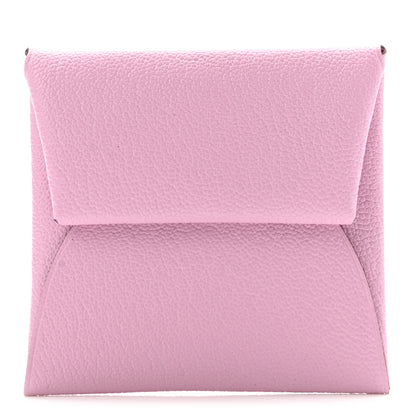 Hermes Chevre Mysore Bastia Coin Purse Mauve Sylvestre 1 of 7