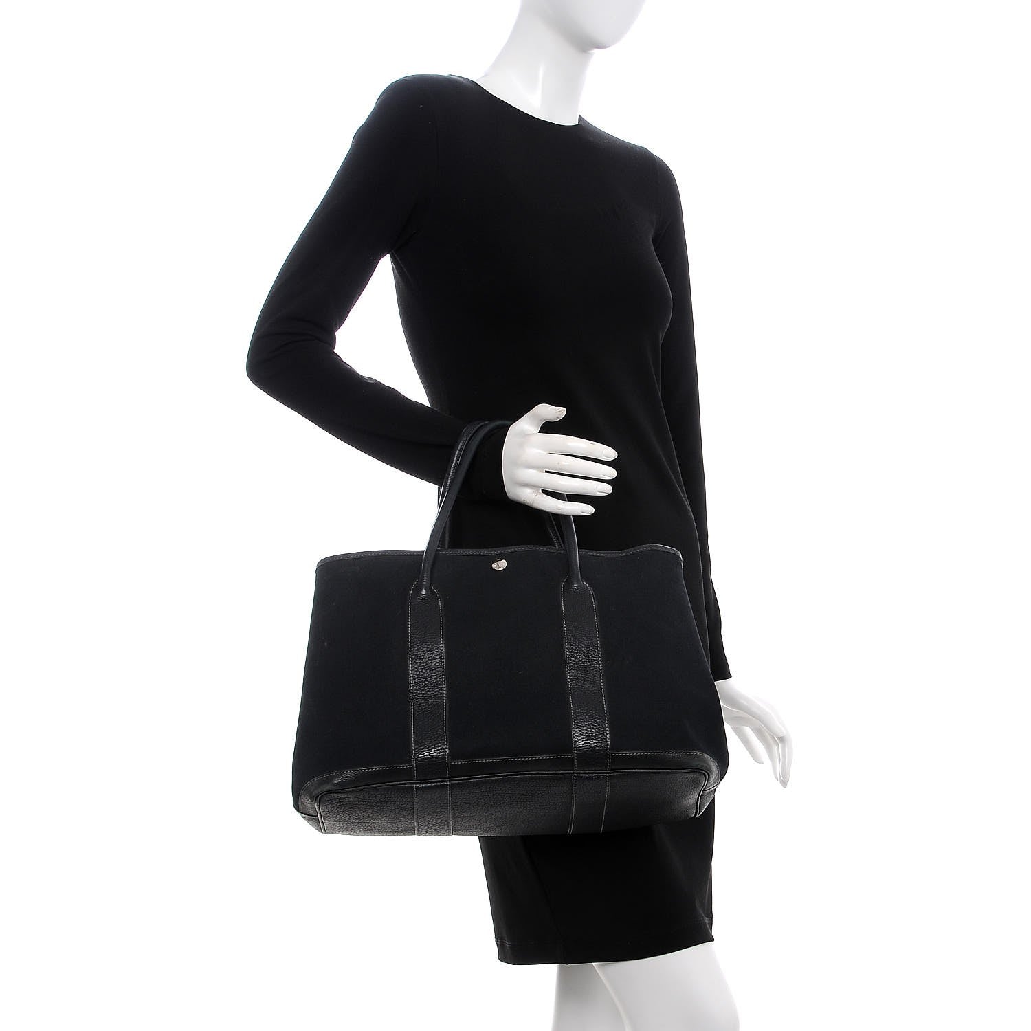 Hermes Toile Negonda Garden Party Tote 36 MM Black 3 of 17