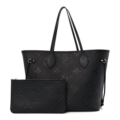 Louis Vuitton Empreinte Monogram Giant Neverfull MM Black 3 of 12
