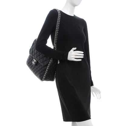 Chanel Washed Lambskin Maxi Chain Around Flap Black 2 of 8