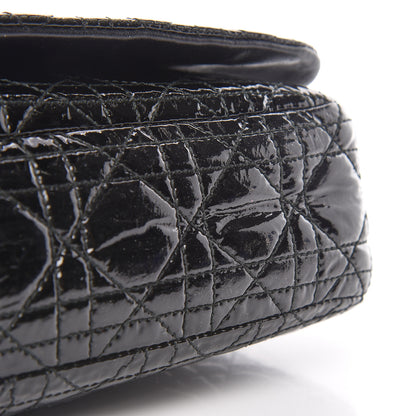 Christian Dior Patent Lambskin Cannage Rendezvous Flap Black 12 of 12