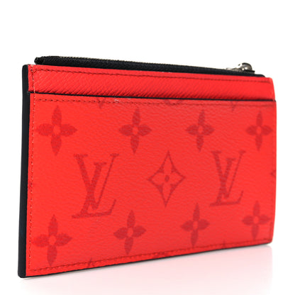 Louis Vuitton Taigarama Coin Card Holder Fire Red 3 of 9