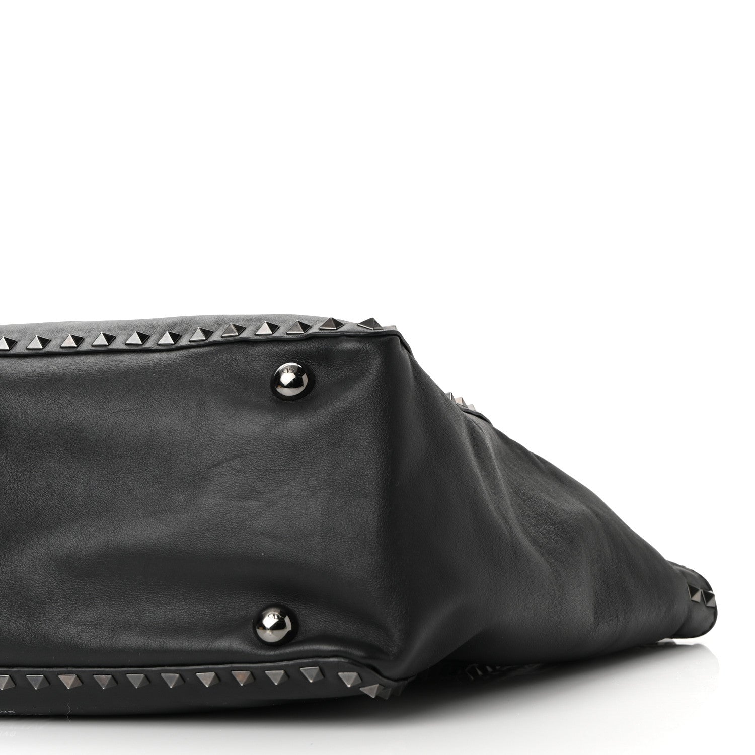 Valentino Garavani Vitello Medium Rockstud Tote Black 9 of 10