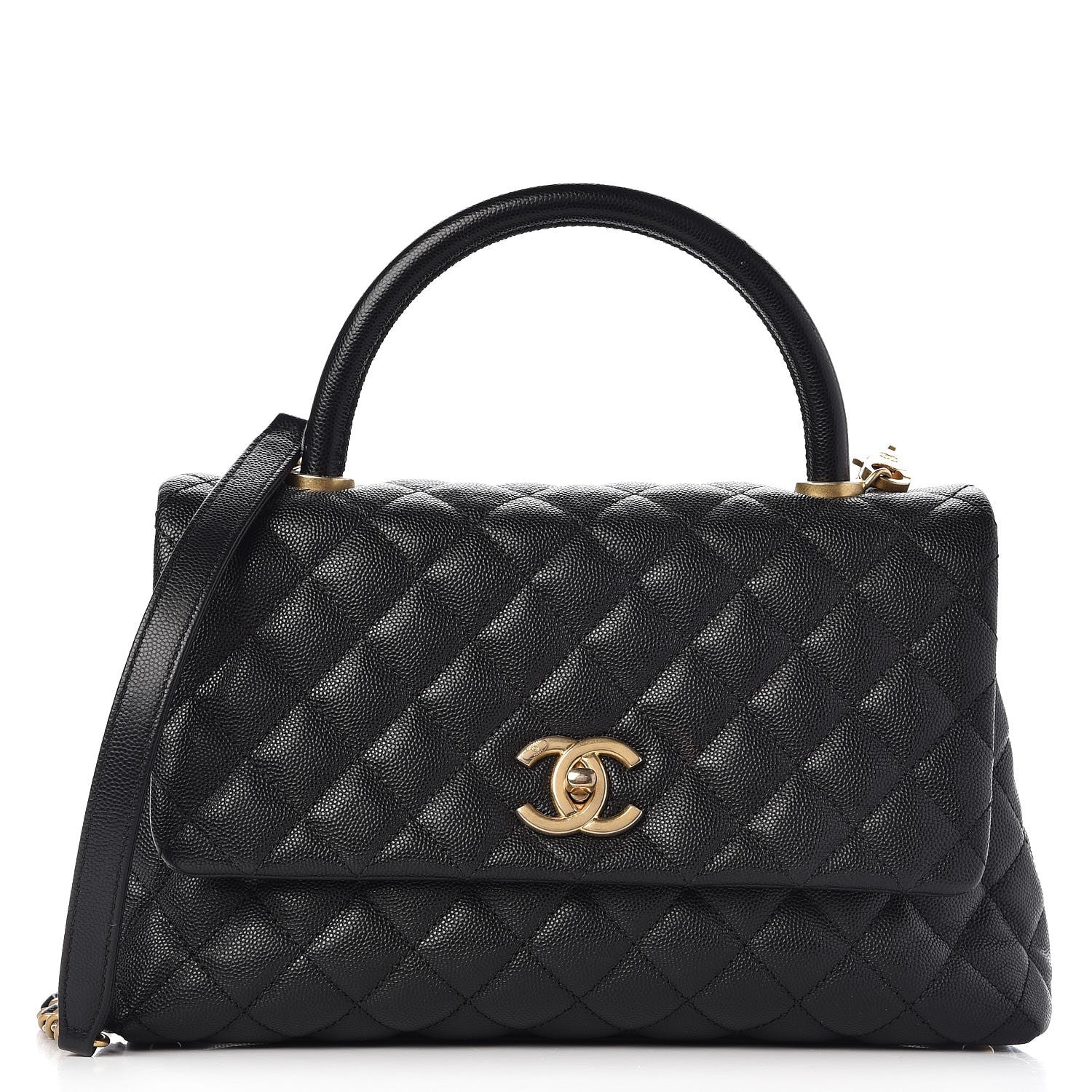 Chanel Caviar Quilted Small Coco Handle Flap Black 1 of 9