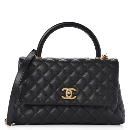 Chanel Caviar Quilted Small Coco Handle Flap Black 1 of 9