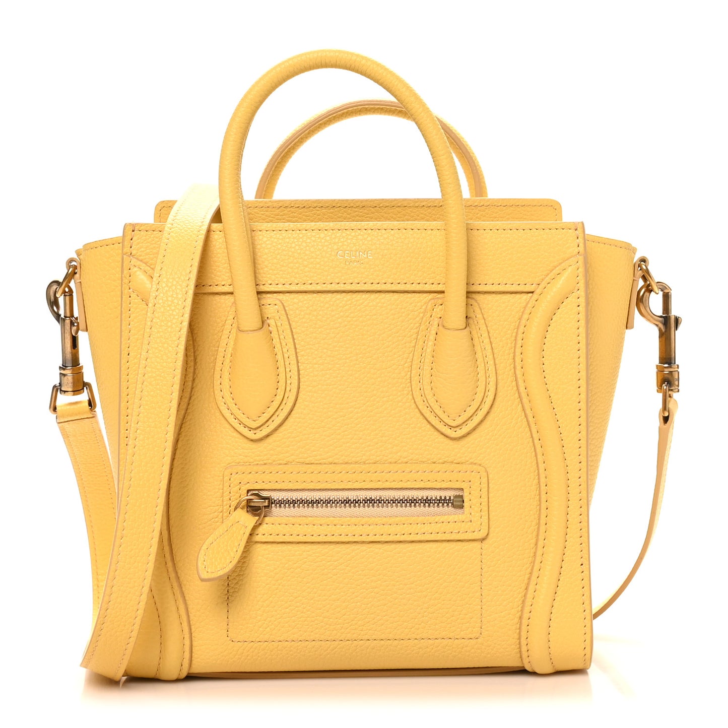 Drummed Calfskin Nano Luggage Pollen