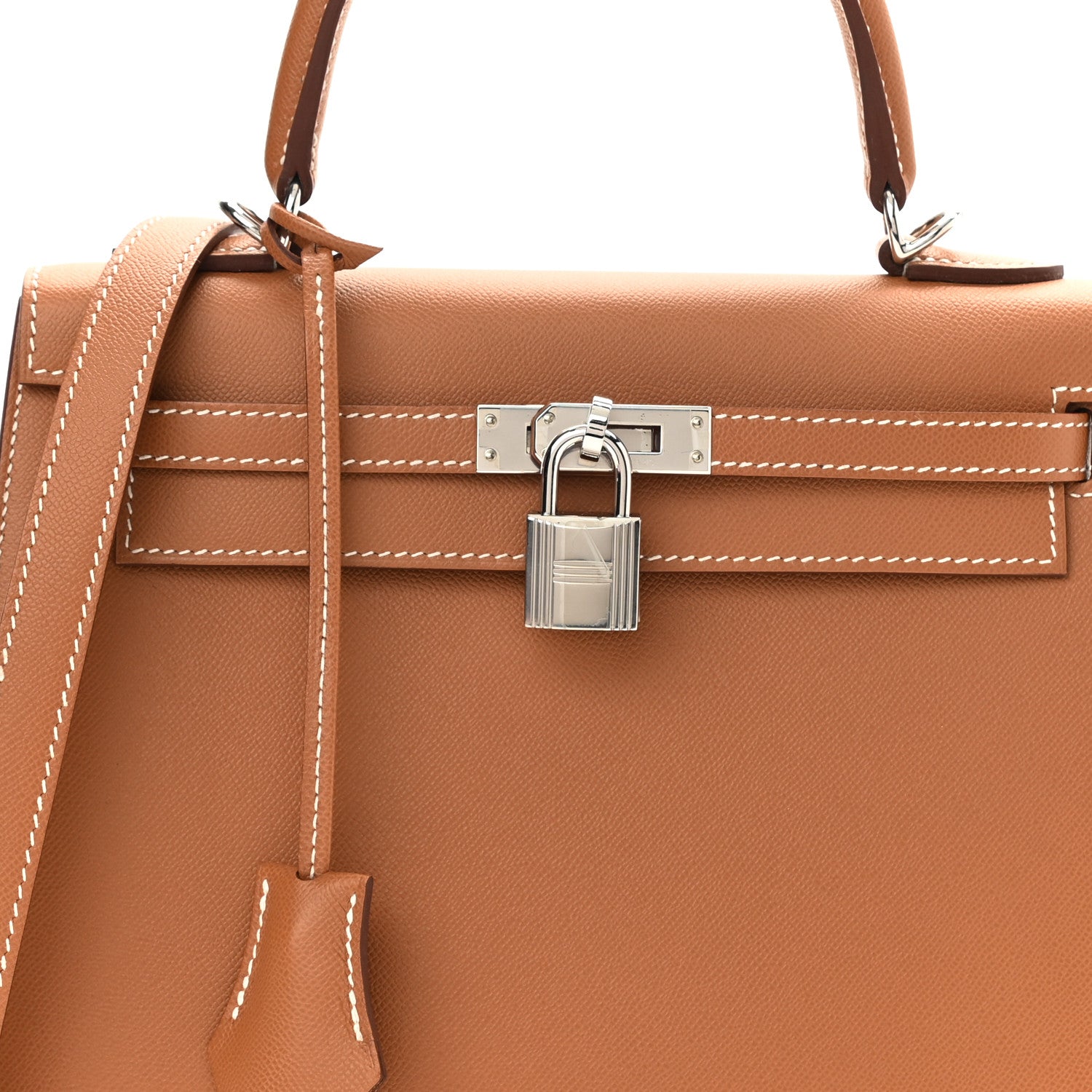 Hermes Madame Calfskin Kelly Sellier 25 Gold 9 of 12