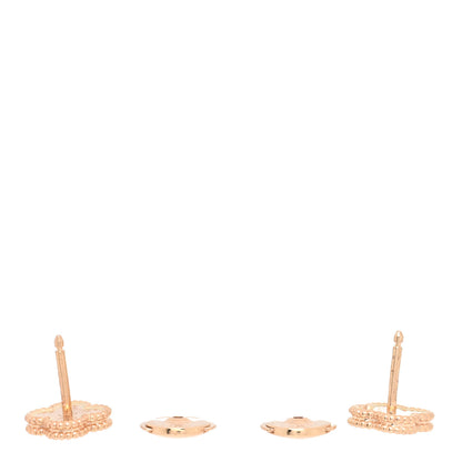 Van Cleef & Arpels 18K Rose Gold Sweet Alhambra Earrings 3 of 4