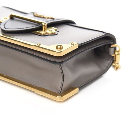Prada City Calfskin Saffiano Cahier Bag Argilla Black 7 of 8