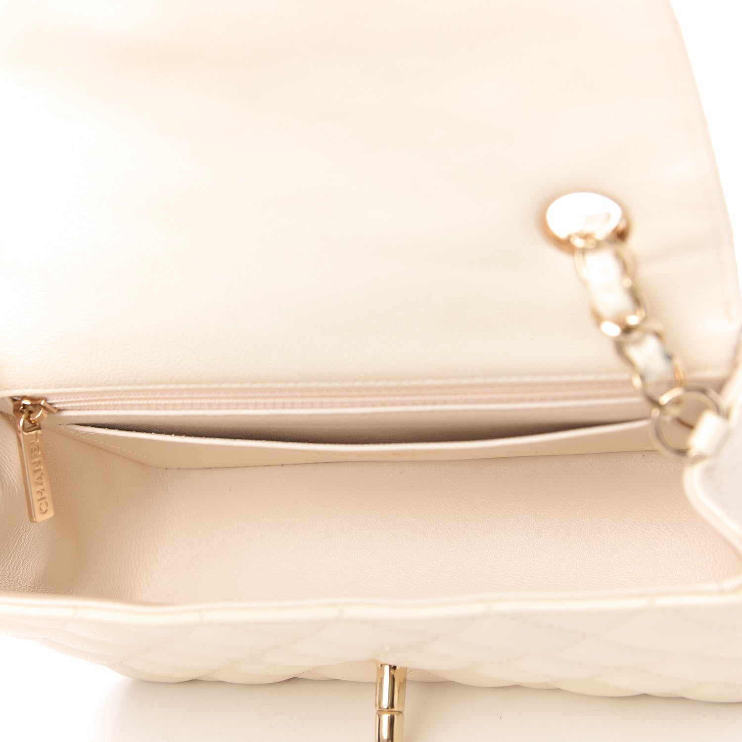 Chanel Caviar Quilted Mini Rectangular Flap White 5 of 11