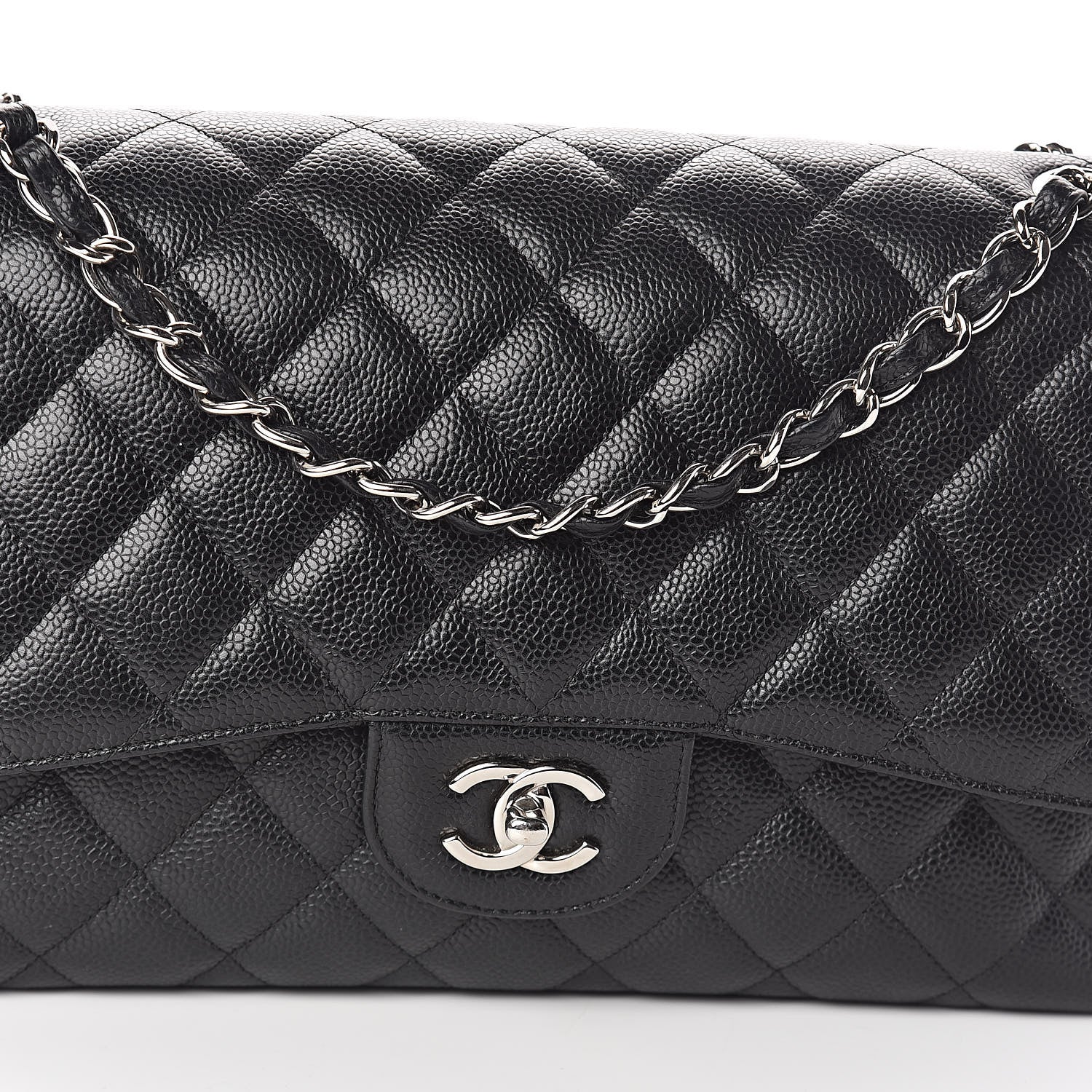 Chanel Caviar Quilted Jumbo Double Flap Black 9 of 11