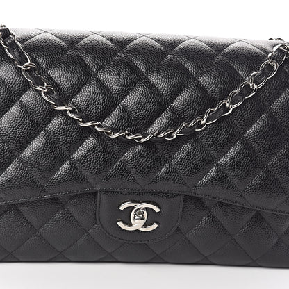 Chanel Caviar Quilted Jumbo Double Flap Black 9 of 11