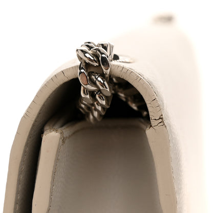 Saint Laurent Grain De Poudre Calfskin Medium Classic Monogram Kate Tassel Satchel Crema Soft 10 of 11