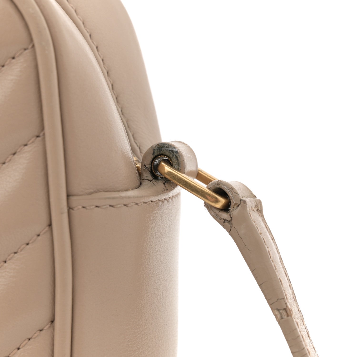 Saint Laurent Calfskin Matelasse Monogram Lou Camera Bag Nude Powder 12 of 14