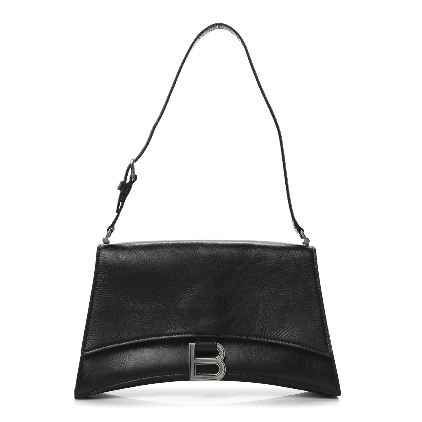 Paper Calfskin Small Crush Sling Bag Black