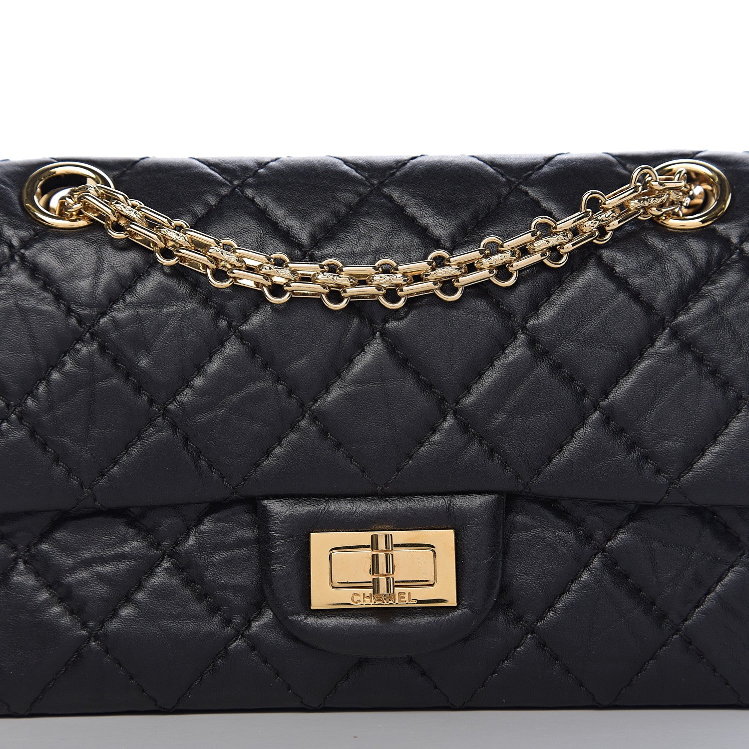 Chanel Aged Calfskin Quilted 2.55 Reissue Mini Flap Black 11 of 11