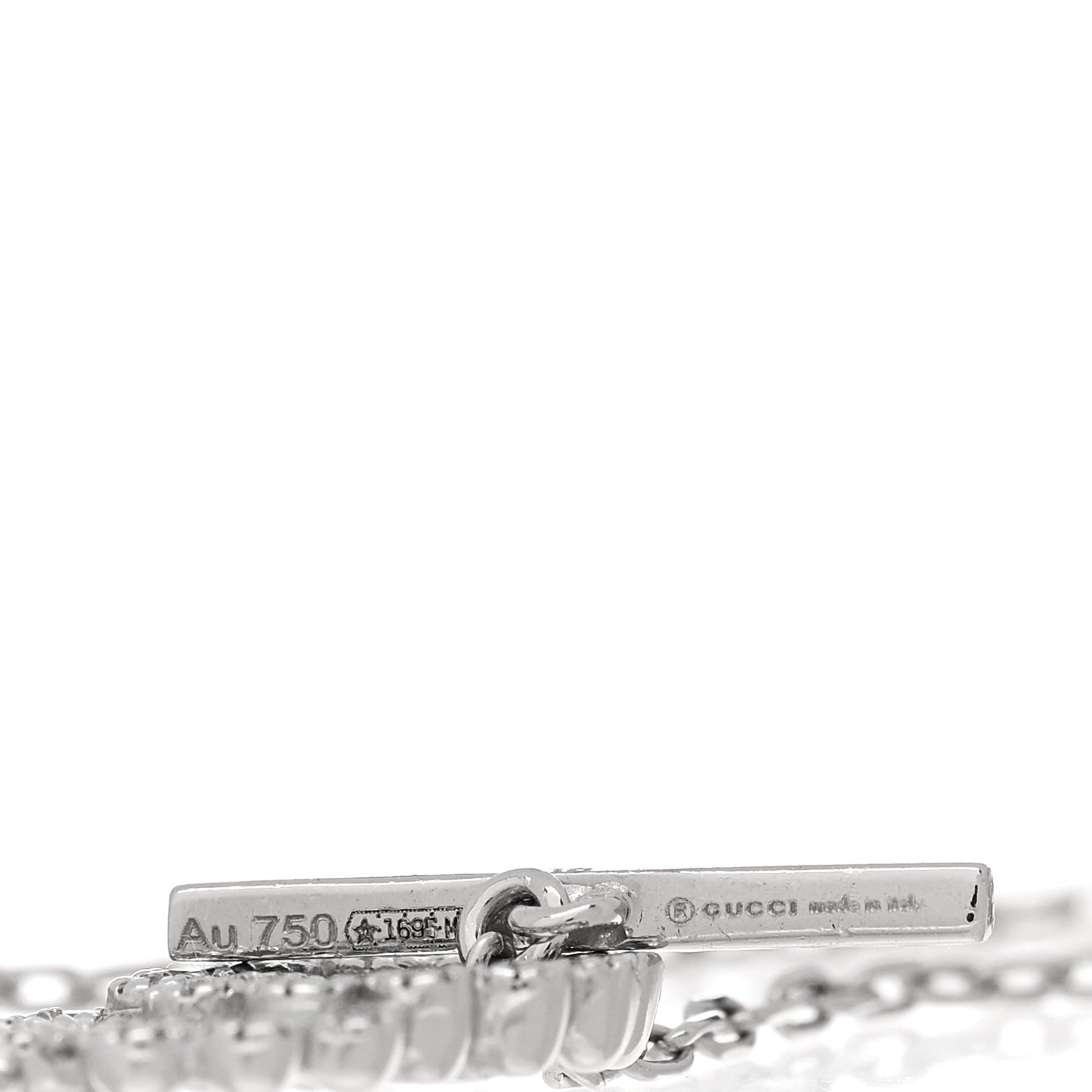 18K White Gold Diamond GG Running Bracelet