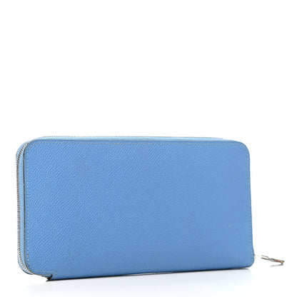 Hermes Epsom Silk'In Wallet Bleu Paradis 3 of 11