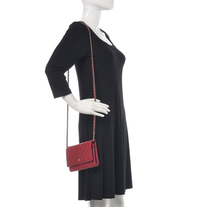 Chanel Caviar Quilted Wallet On Chain WOC Red 2 of 13