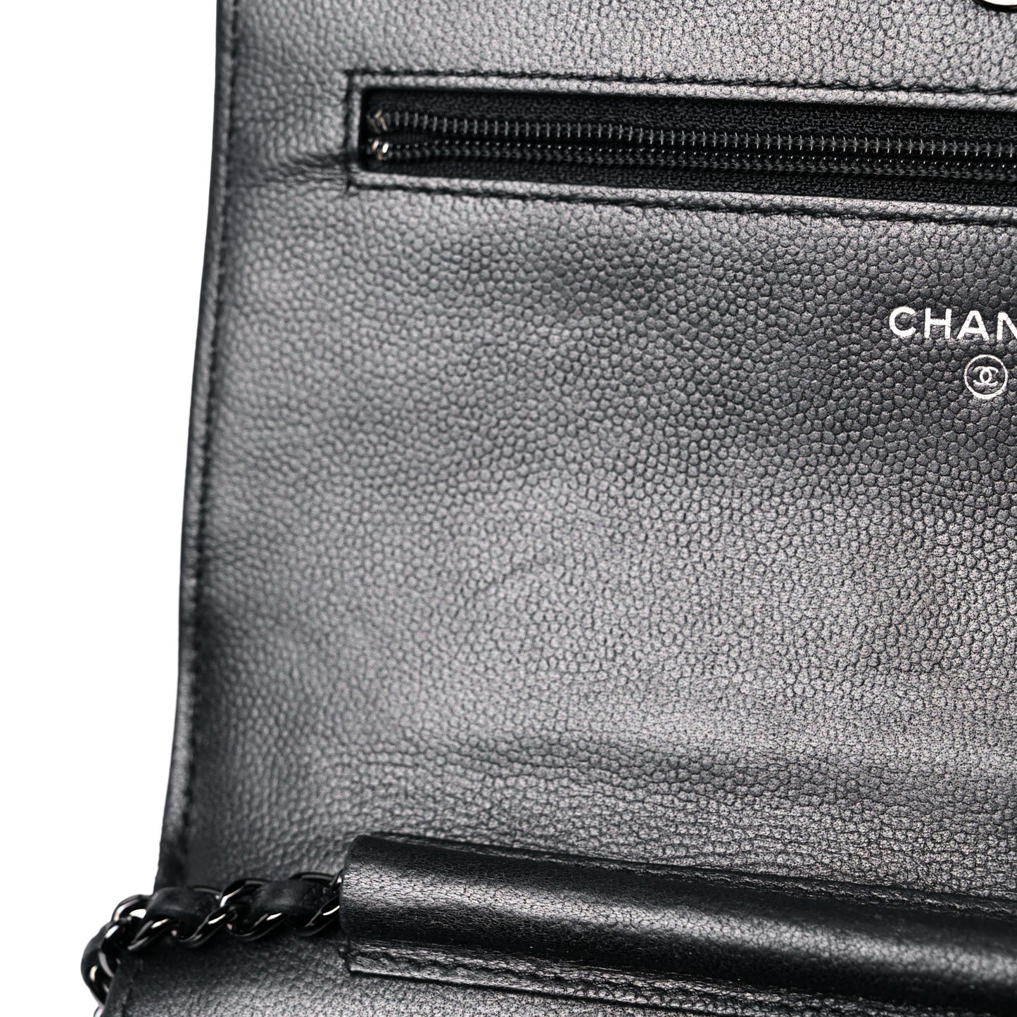 Caviar Quilted Boy Wallet On Chain WOC So Black