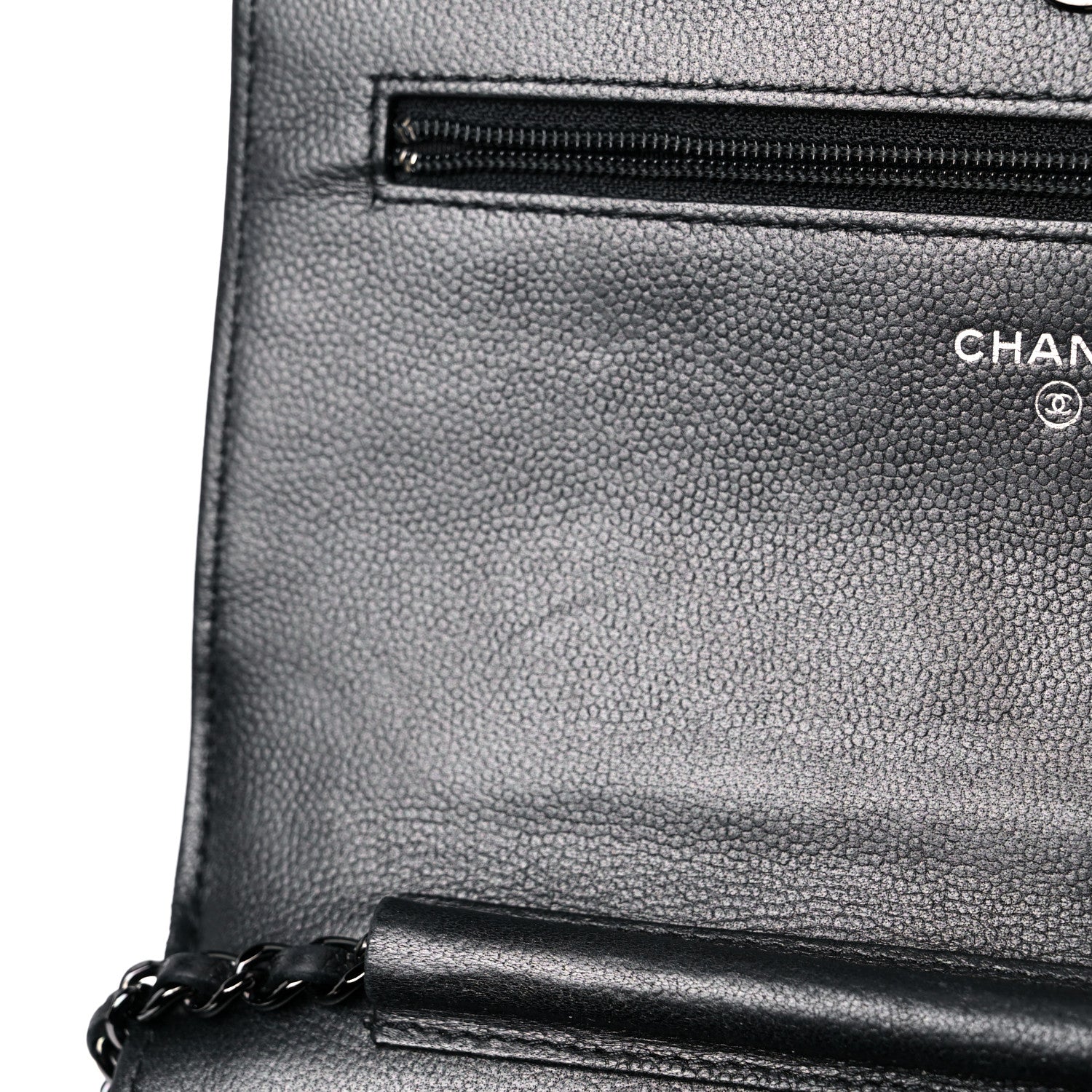 Chanel Caviar Quilted Boy Wallet On Chain WOC So Black 15 of 22