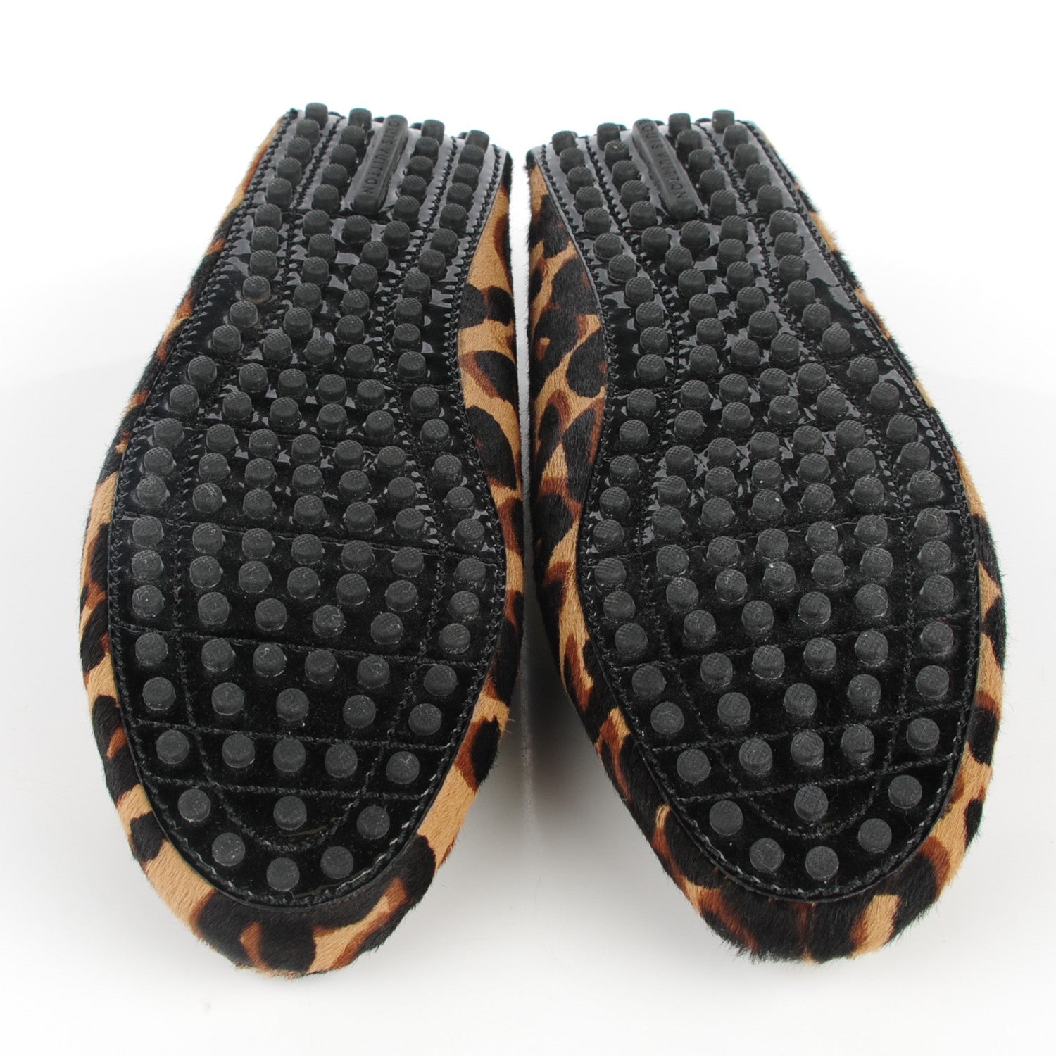 Louis Vuitton Pony Hair Leopard Lombok Mocassin Loafers 38.5 Black 6 of 9