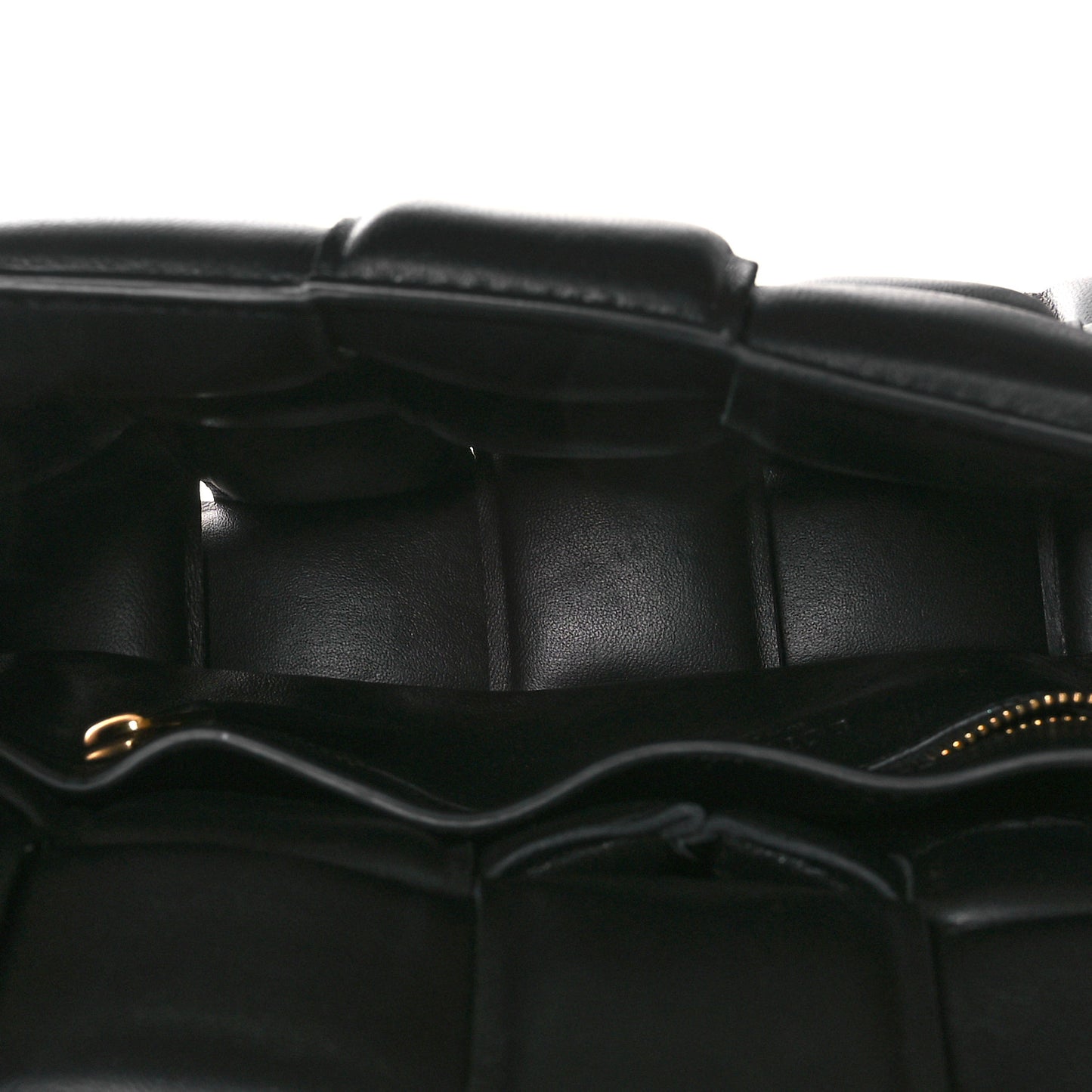 Nappa Maxi Intreccio Padded Cassette Crossbody Bag Black