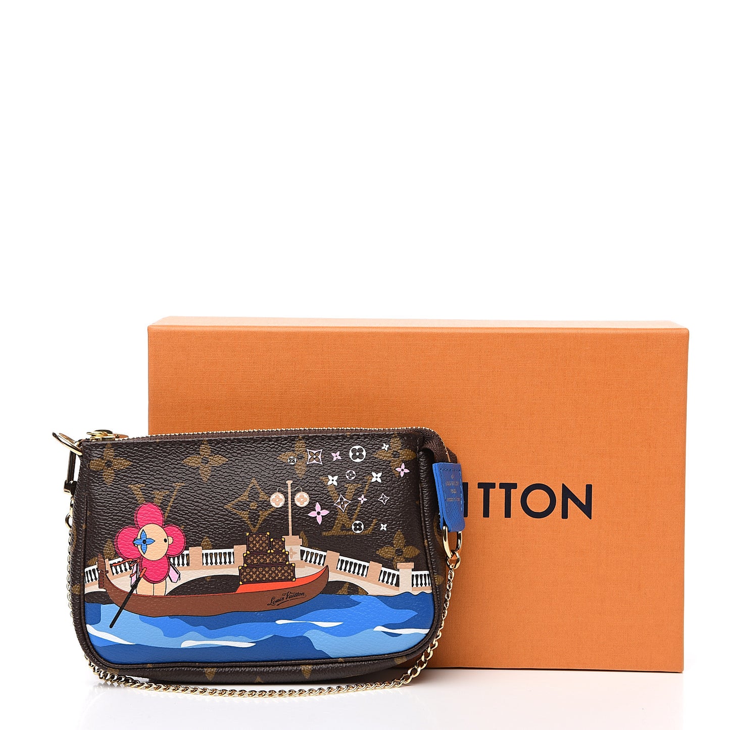 Monogram 2019 Christmas Animation Mini Venice Pochette Accessories Blue