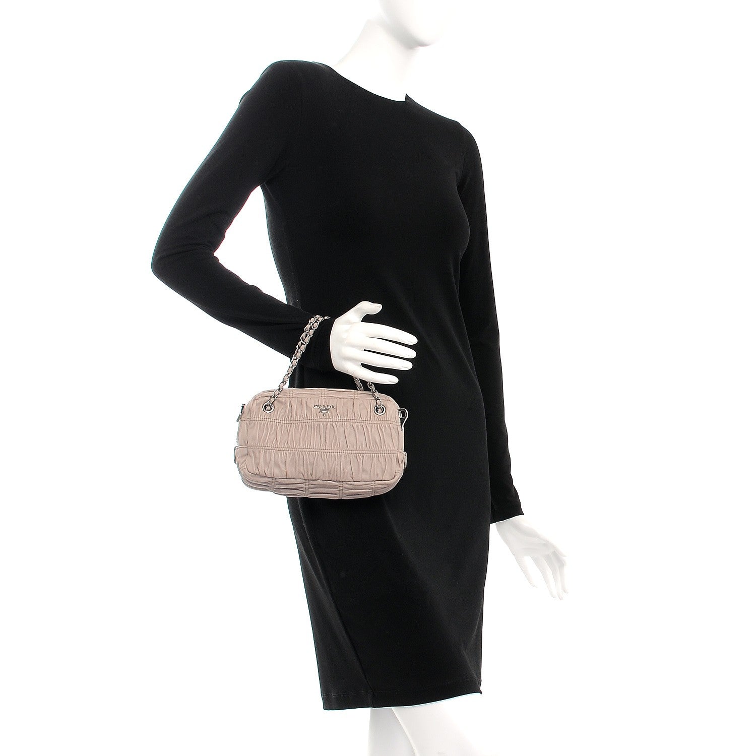 Prada Nappa Gaufre Crossbody Pomice 3 of 10