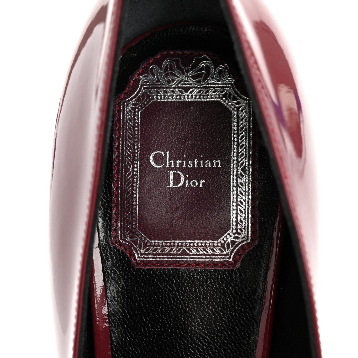 Christian Dior Patent D Glam Pumps 38 Rouge Fonce 8 of 12