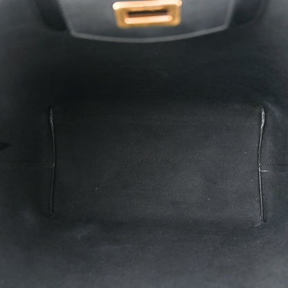 Salvatore Ferragamo Canvas Calfskin Gancini Bag Black 6 of 12