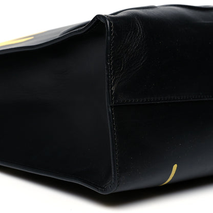 Gucci Calfskin GucciGhost Real Medium XL Tote Black Yellow 10 of 16