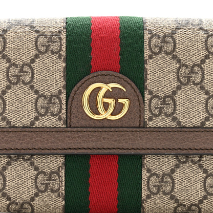 Gucci GG Supreme Monogram Web Ophidia Continental Wallet Brown 7 of 9
