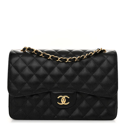 Chanel Caviar Quilted Jumbo Double Flap Black 1 of 12