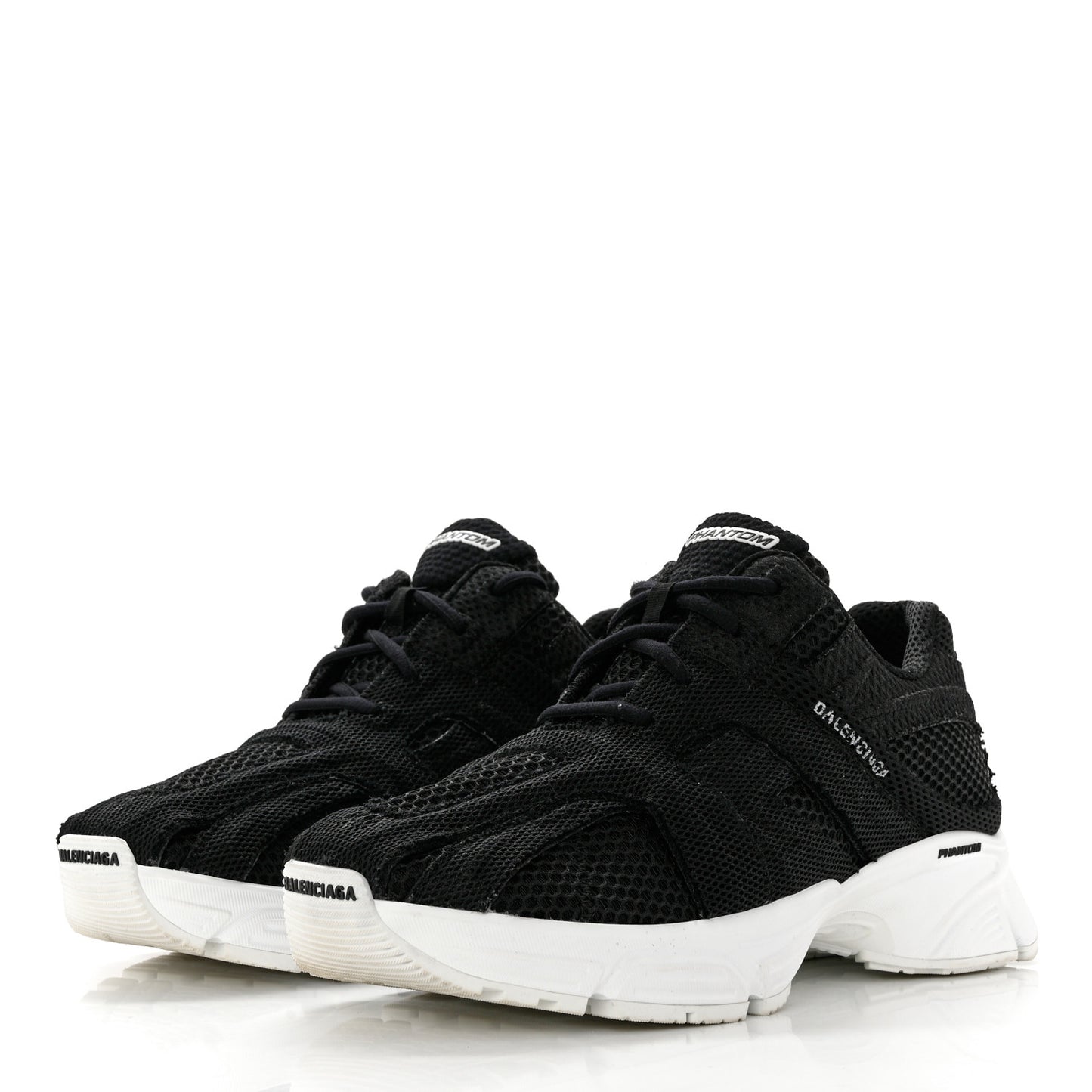 Fabric Mesh Womens Phantom Sneakers 40 Black White