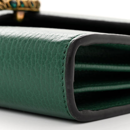 Gucci Calfskin Mini Dionysus Chain Wallet Emerald 12 of 13