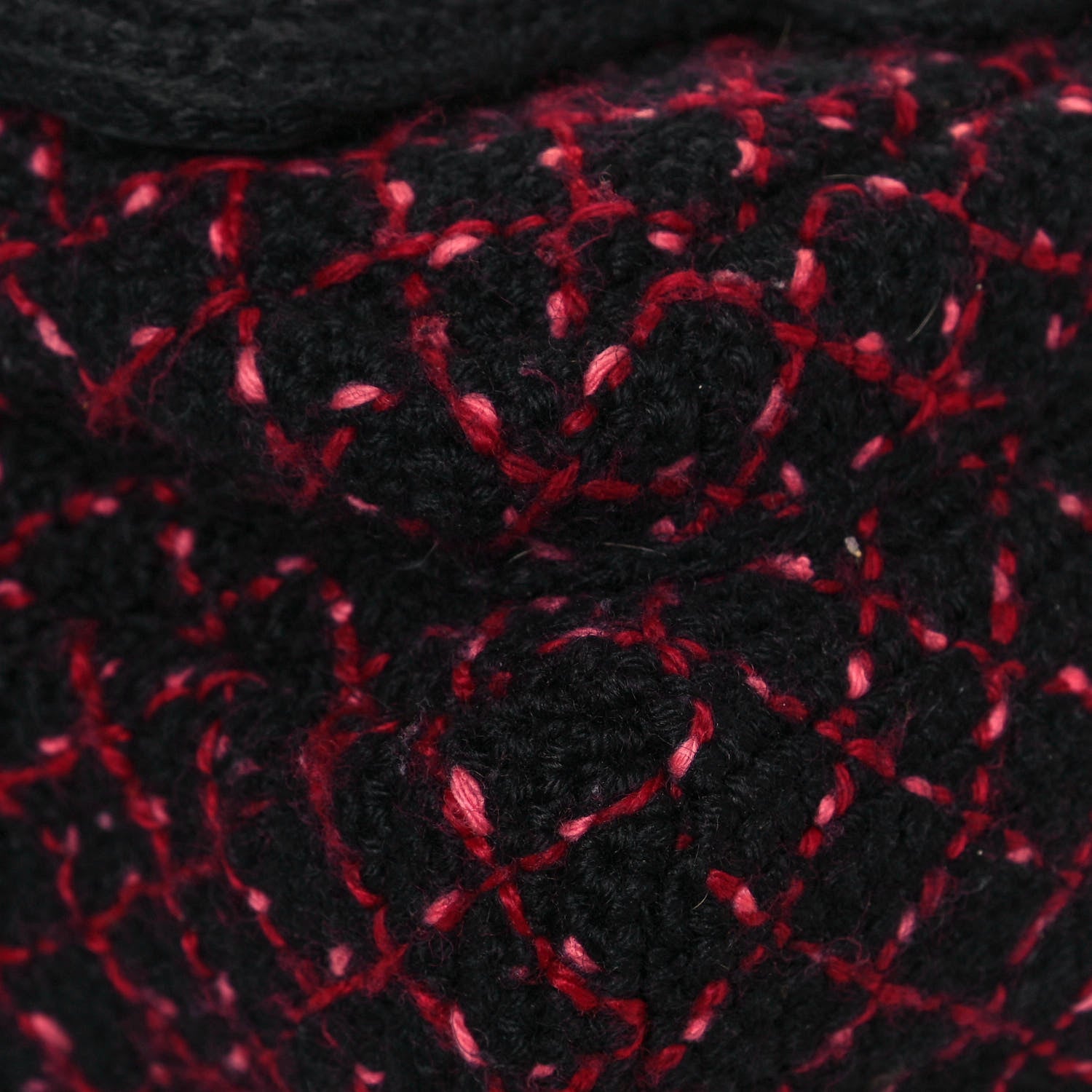 Chanel Knit Quilted Backpack Black Burgundy 8 of 18