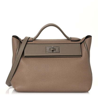 Hermes Taurillon Maurice Swift 24/24 29 Beige De Weimar 1 of 13