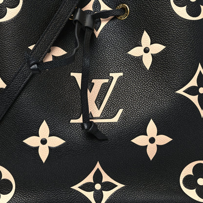 Louis Vuitton Empreinte Monogram Giant Neonoe MM Black Beige 9 of 13