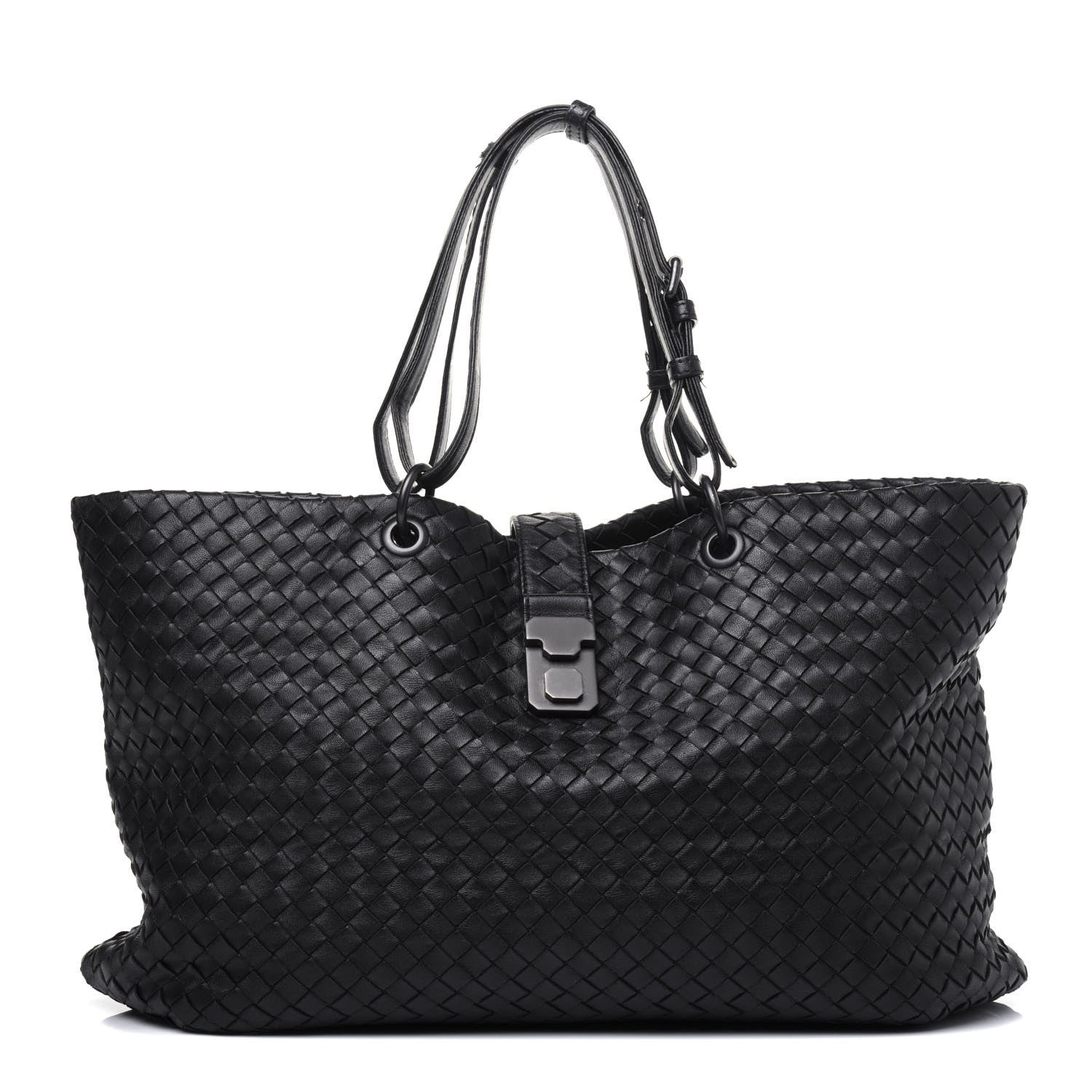 Bottega Veneta Nappa Intrecciato Large Capri Tote Black 1 of 24