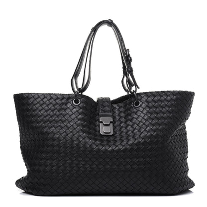 Bottega Veneta Nappa Intrecciato Large Capri Tote Black 1 of 24