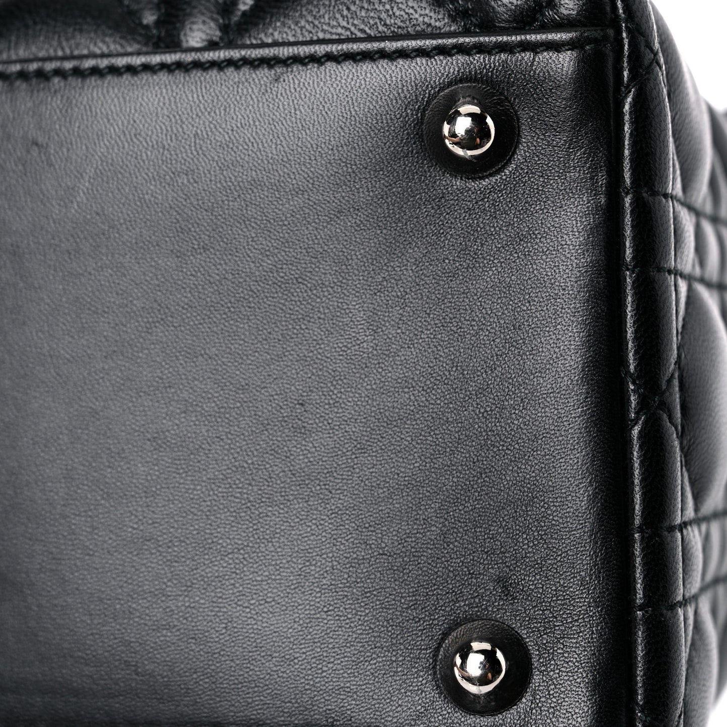 Lambskin Cannage Large Lady Dior Black