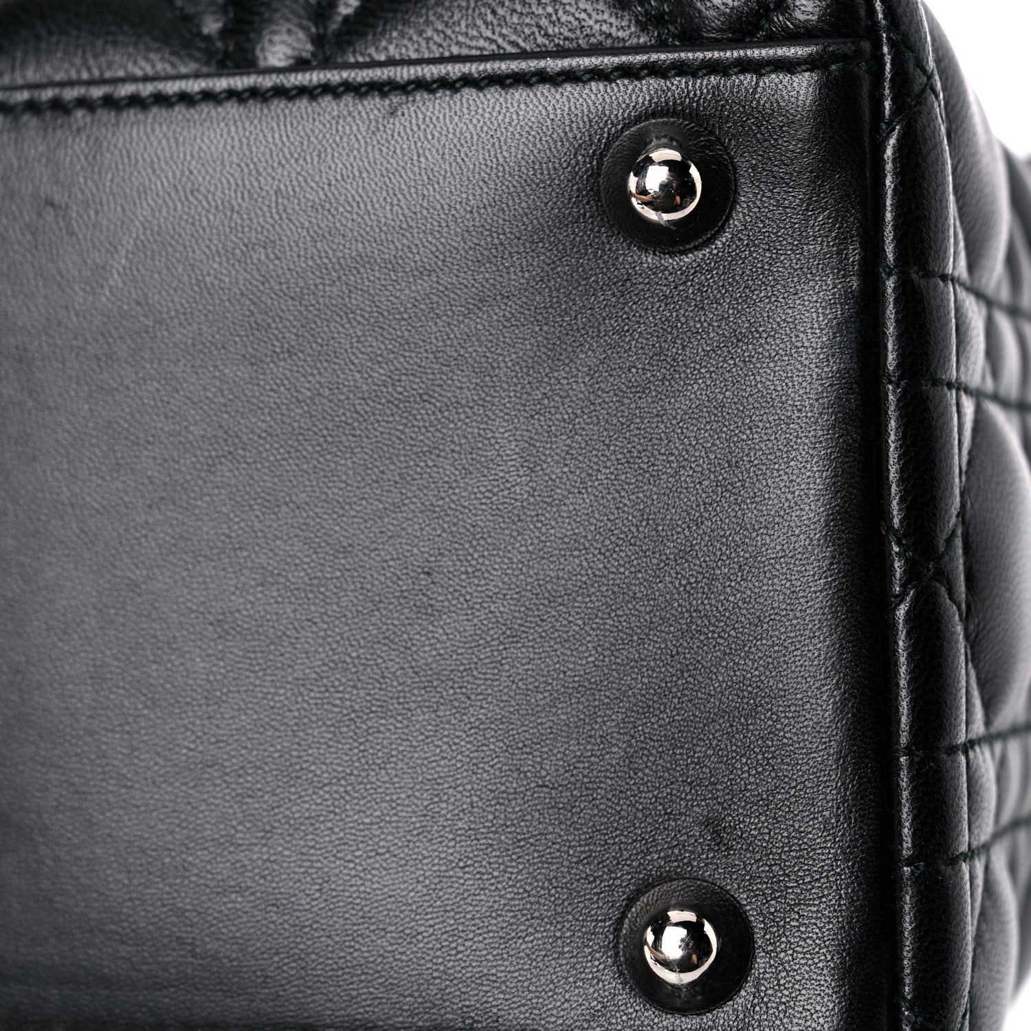 Christian Dior Lambskin Cannage Large Lady Dior Black 14 of 21