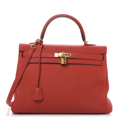 Hermes Togo Kelly Retourne 35 Geranium 1 of 13