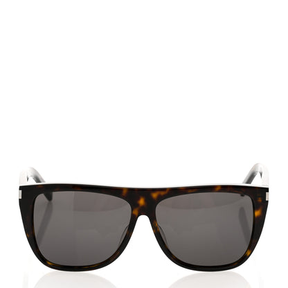 Saint Laurent Acetate Flat Top Sunglasses SL1 Tortoise 2 of 8