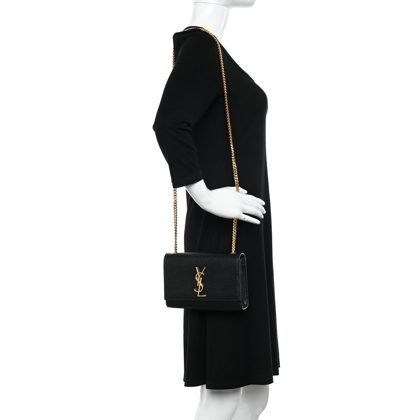 Grain De Poudre Small Monogram Kate Satchel Black