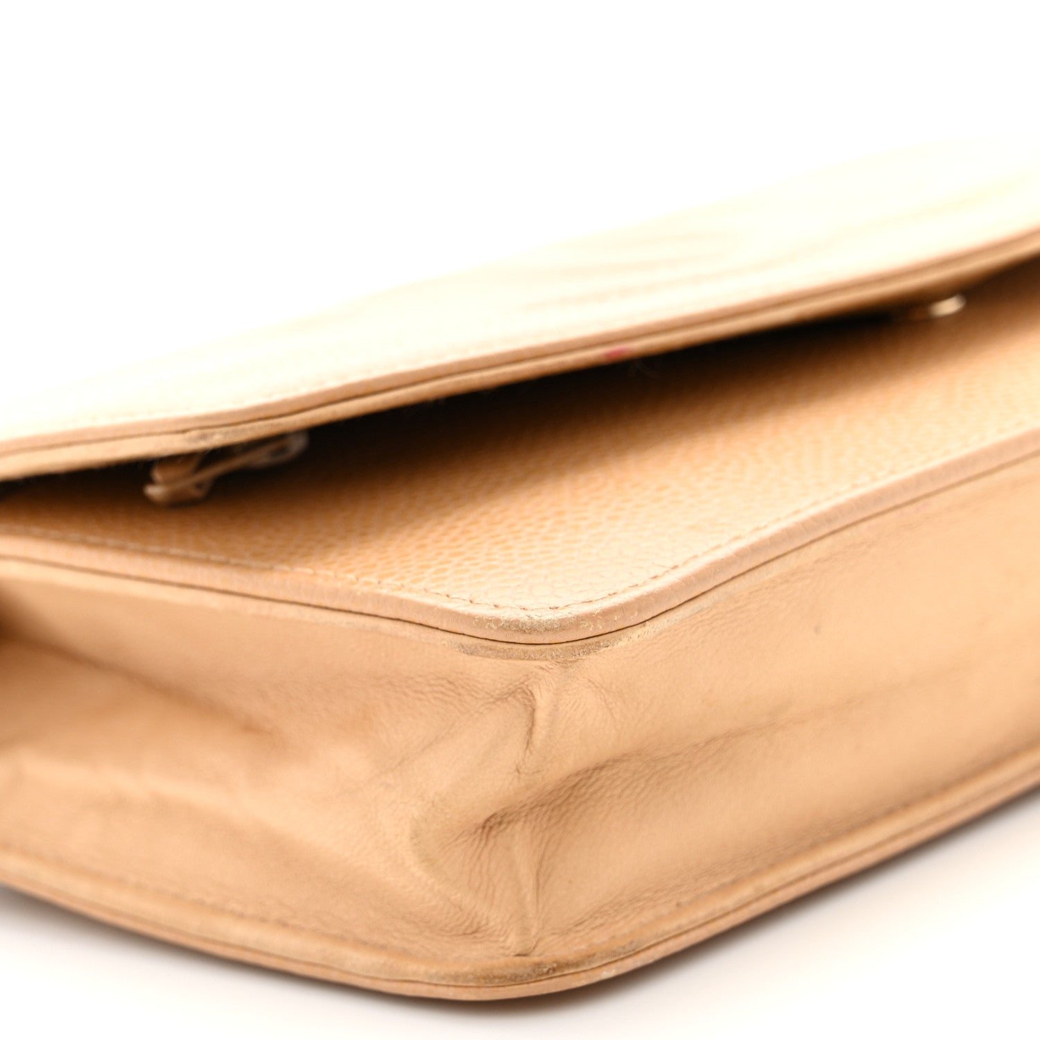 Chanel Caviar Timeless CC Wallet on Chain WOC Beige 9 of 14