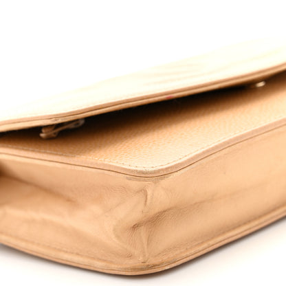 Chanel Caviar Timeless CC Wallet on Chain WOC Beige 9 of 14