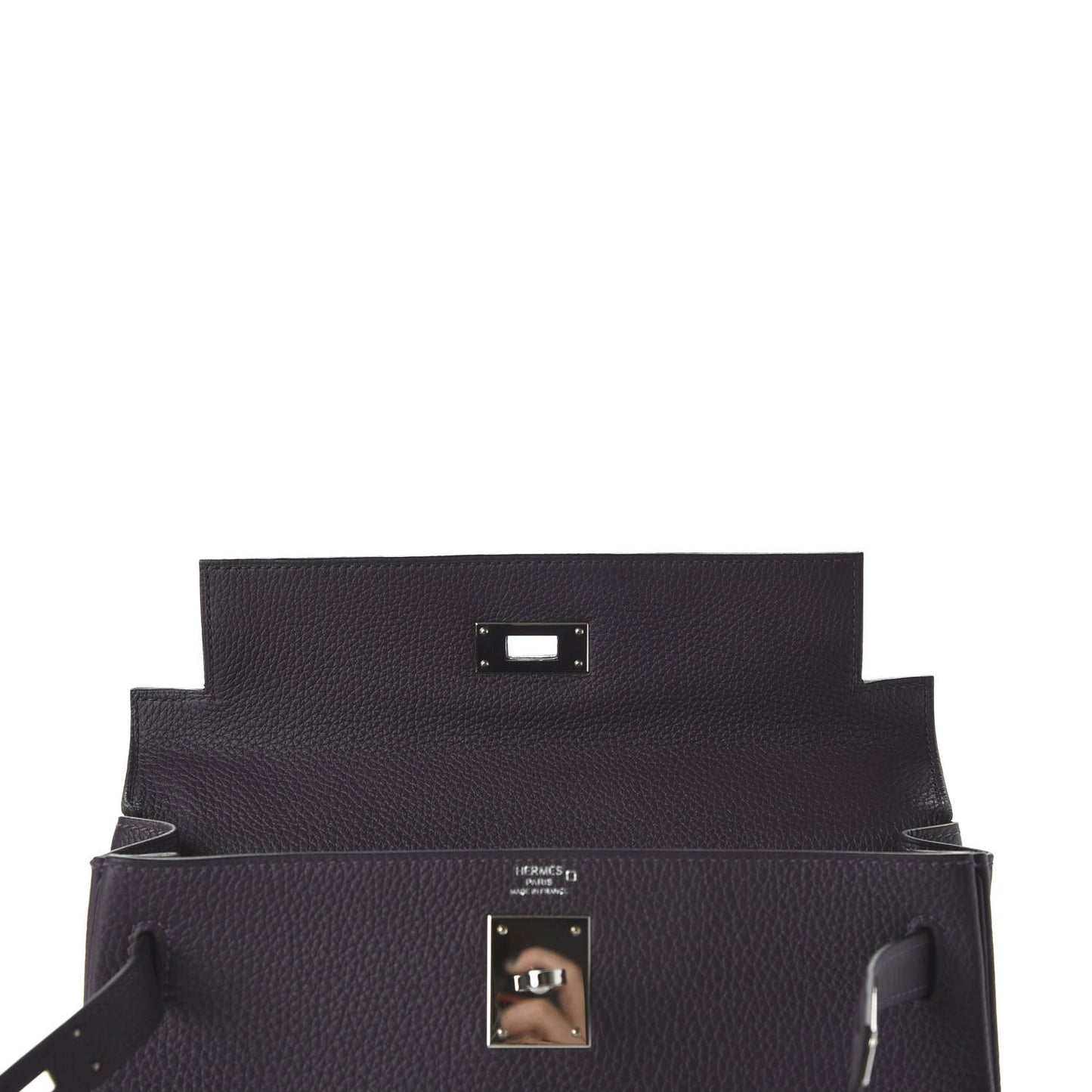 Togo Matte Alligator Kelly Retourne Touch 28 Raisin Prunoir